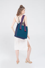 The TO。TE Series-Shopper Combo tote Army Blue