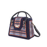 Grunge Series British style Check Crossbody Bag Blue