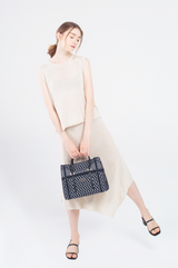 Crackles Series Embellish Diamond Shoulder Bag Navy
