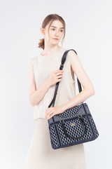Crackles Series Embellish Diamond Shoulder Bag Navy