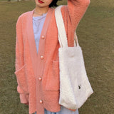 The TO。TE Series Shopper Snow Flake Tote White