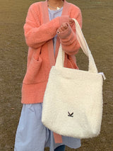 The TO。TE Series Shopper Snow Flake Tote White