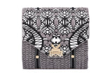Secret Garden Fluffy Floral Crossbody bag Grey