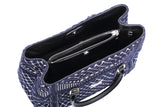Crackles Series Embellish Diamond Shoulder Bag Navy