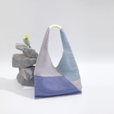 Crackles Series Metal Triangle Tote Sky Blue