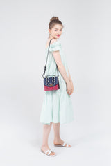 Three Angles Series-Crossbody Bag Blue Red