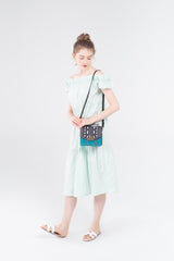 Three Angles Series-Crossbody Bag Grey Blue