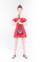 Three Angles Series Nano bag Maroon