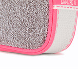 The TO。TE Series- Wicker Messenger Bag Grey Pink