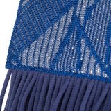 Secret Garden Floral Fringe Crossbody Bag Lake Blue