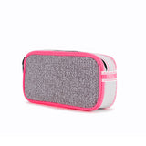The TO。TE Series- Wicker Messenger Bag Grey Pink