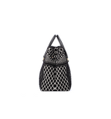Crackles Series Embellish Diamond Shoulder Bag Black