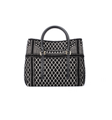 Crackles Series Embellish Diamond Shoulder Bag Black