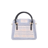 Grunge Series British style Check Crossbody Bag Grey