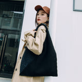 Crackles Series Snowflake Triangle Tote Black