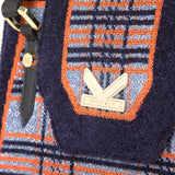 Grunge Series British style Check Crossbody Bag Blue