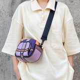 Three Angles Series Puzzle Mini Bag Blue Black
