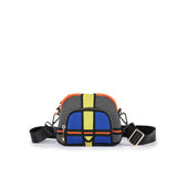 Three Angles Series Puzzle Mini Bag Blue Black