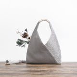 Crackles Series Snowflake Triangle Tote Grey