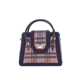Grunge Series British style Check Crossbody Bag Blue