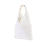 Crackles Series Snowflake Triangle Tote White