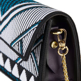 Graffiti Series Contemporary Flap Top Phone Bag Blue
