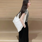 Crackles Series Snowflake Triangle Tote White