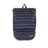 The TO。TE Series- Jacquard Flap-Top Backpack Navy