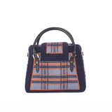 Grunge Series British style Check Crossbody Bag Blue