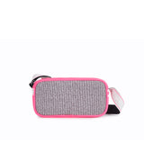 The TO。TE Series- Wicker Messenger Bag Grey Pink