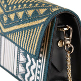 Graffiti Series Splendor Flap Top Phone Bag Malachite green