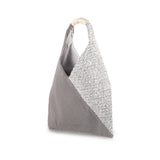 Crackles Series Snowflake Triangle Tote Grey