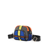 Three Angles Series Puzzle Mini Bag Blue Black