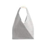 Crackles Series Snowflake Triangle Tote Grey