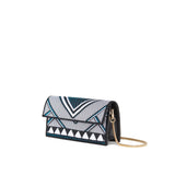 Graffiti Series Contemporary Flap Top Phone Bag Blue