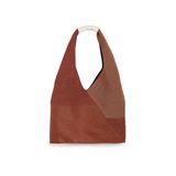 Crackles Series Metal Triangle Tote Brown Amber