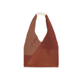 Crackles Series Metal Triangle Tote Brown Amber