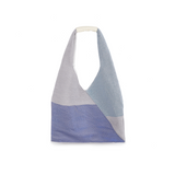 Crackles Series Metal Triangle Tote Sky Blue