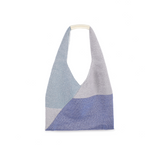 Crackles Series Metal Triangle Tote Sky Blue
