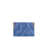 Secret Garden Floral Fringe Crossbody Bag Lake Blue