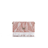 Secret Garden Floral Fringe Crossbody Bag Rosewood