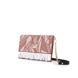 Secret Garden Floral Fringe Crossbody Bag Rosewood