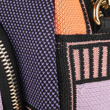 Three Angles Series Puzzle Mini Bag Purple Pink