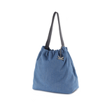 Crackles Series-Metal Basket Bag Denim Blue