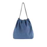 Crackles Series-Metal Basket Bag Denim Blue