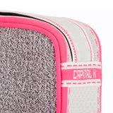 The TO。TE Series- Wicker Messenger Bag Grey Pink