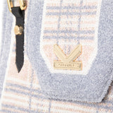 Grunge Series British style Check Crossbody Bag Grey