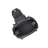 Grunge Series British style Check Crossbody Bag Blue