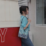 Secret Garden Floral Bucket Bag Blue Green