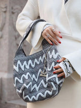 Graffiti Series - Fluffy Mini Tote Bag Grey